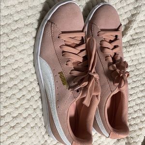 Pretty rose gold Puma sneakers
